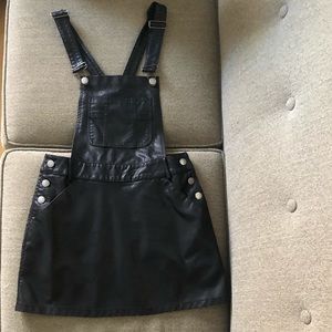 SOLD 🦋 Faux Leather Overall Skirt